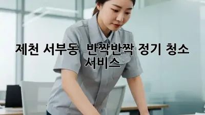 제천 서부동 🏡 반짝반짝 정기 청소 서비스 ✨