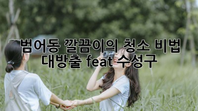 ✨범어동 깔끔이의 청소 비법 대방출!✨ (feat. 수성구)